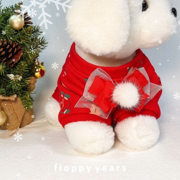 페오펫몰,플로피이얼스,크리스마스 강아지 스웻셔츠,레드 애견티셔츠