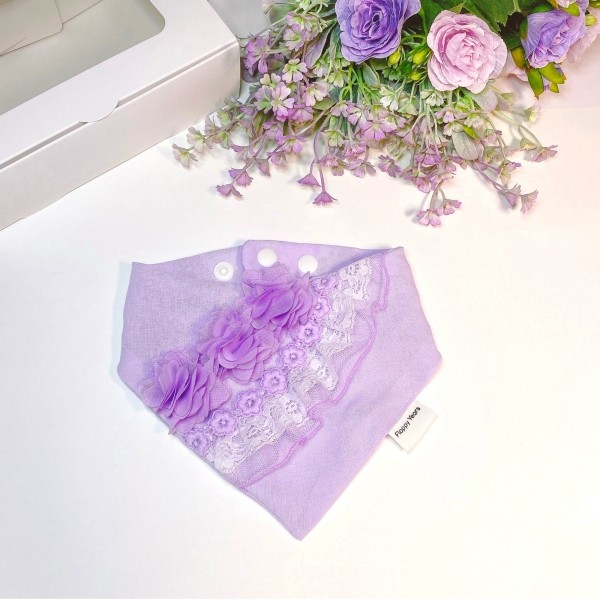 페오펫몰,[댕썸머특가]꽃라일락 강아지반다나,강아지스카프,고양이스카프