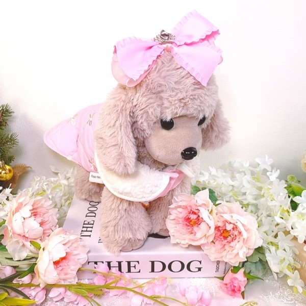 페오펫몰,[꽃길특가]핑크허니 퀼팅패딩 강아지겨울옷, 강아지아웃터 패딩조끼,애견의류,D링,강아지패딩