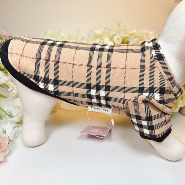 페오펫몰,[꽃길특가]체크안기모 스판티셔츠,강아지옷,스웻셔츠,애견옷,퍼스카프,채크리본