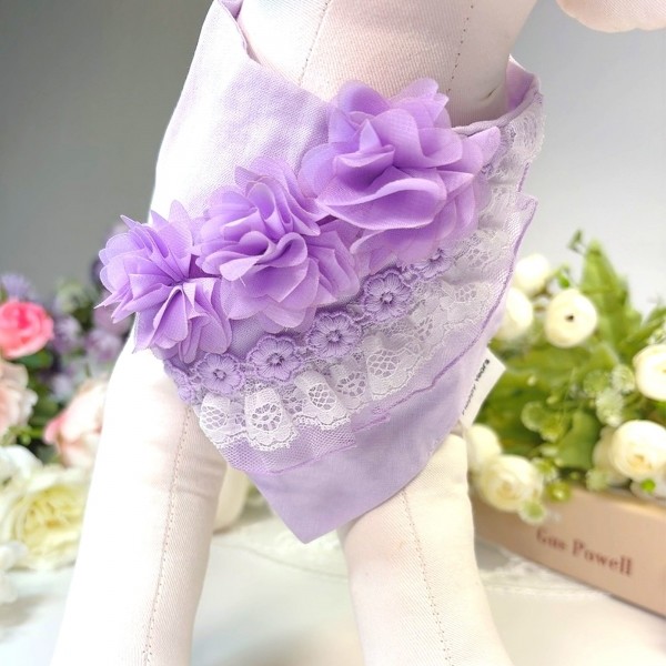 페오펫몰,[따스한특가]꽃라일락 강아지반다나,강아지스카프,고양이스카프