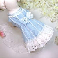 플로피이얼스[꽃길특가]플로럴 레이스 ,강아지 드레스  원피스 헤어리본