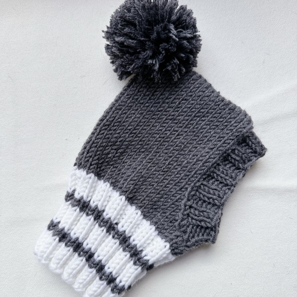 페오펫몰,[완제품/강아지 손뜨개 모자] 폼폼 발라클라바