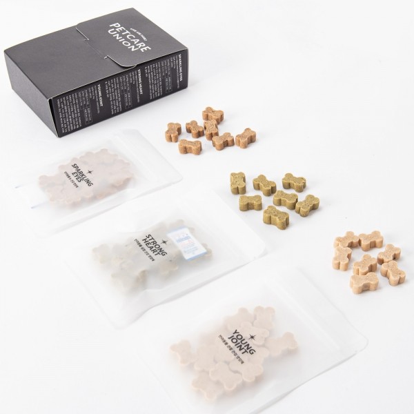 페오펫몰,[펫케어유니온] 강아지영양제 3종 세트 눈 심장 관절 체험키트 /25gX3개