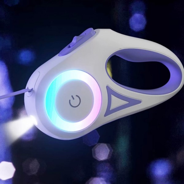 페오펫몰,개과천선 트위스트 LED 강아지 자동 리드줄 3M