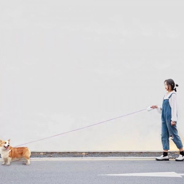 페오펫몰,개과천선 트위스트 LED 강아지 자동 리드줄 3M