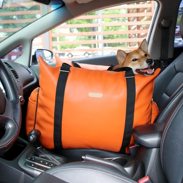 페오펫몰,개과천선 펠레 올방수 가죽 강아지 카시트