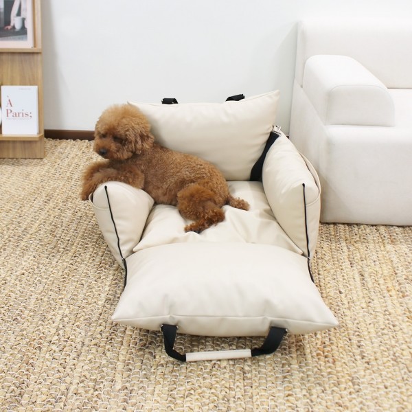 페오펫몰,개과천선 펠레 올방수 가죽 강아지 카시트