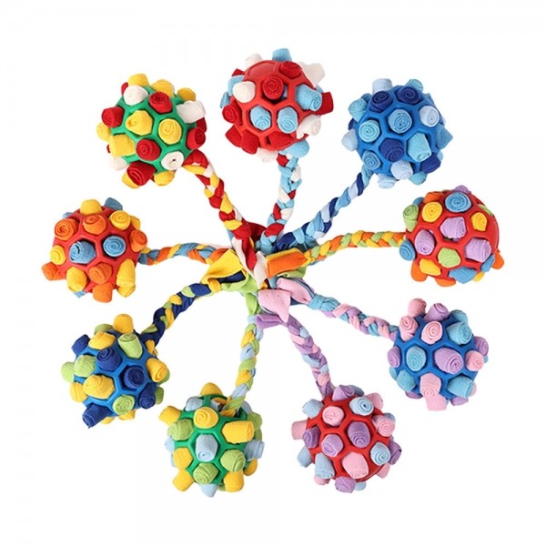 페오펫몰,개과천선 퍼즐워크 강아지 터그공 노즈워크 장난감 색상랜덤