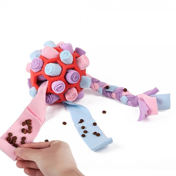 페오펫몰,개과천선 퍼즐워크 강아지 터그공 노즈워크 장난감 색상랜덤