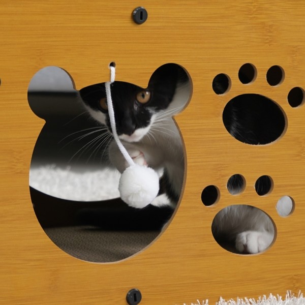 페오펫몰,개과천선 어몽드 니쿠마 스크래쳐 원목 하우스