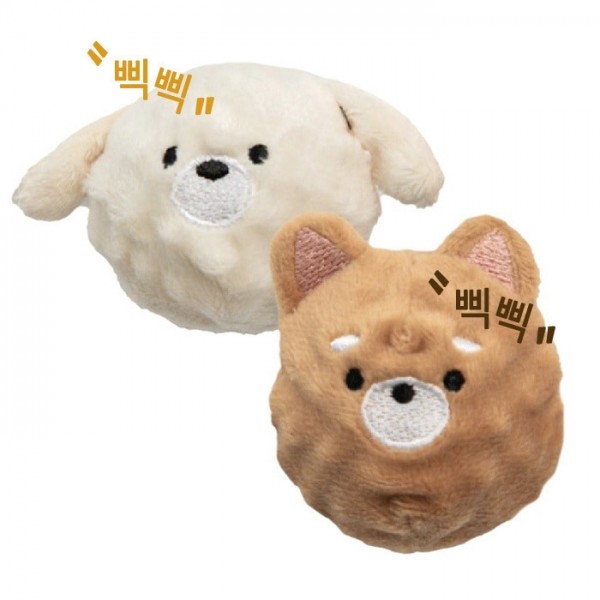 페오펫몰,개과천선 큐트멀 강아지 삑삑이 공 장난감