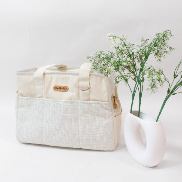 페오펫몰,개과천선 오브백 강아지 이동가방 아이보리