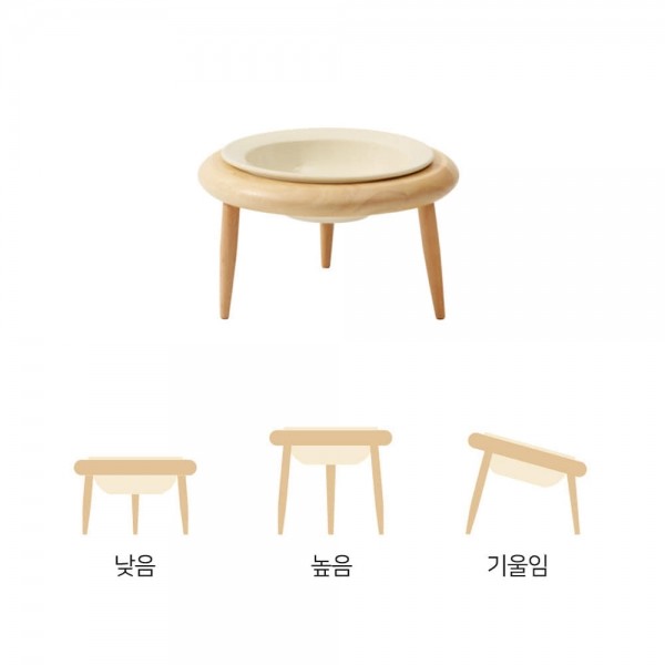 페오펫몰,개과천선 우든볼 세라믹 반려동물 식기