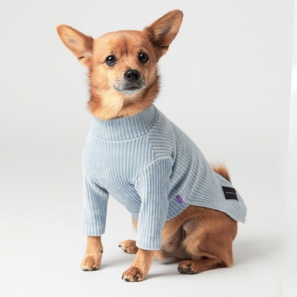페오펫몰,페딕트 코듀로이 하이넥 티셔츠 스카이 (S~XL) [최저가]