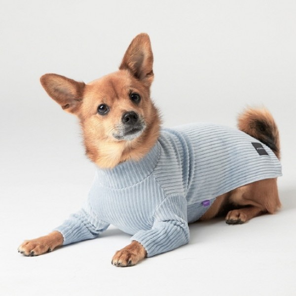 페오펫몰,페딕트 코듀로이 하이넥 티셔츠 스카이 (S~XL) [최저가]