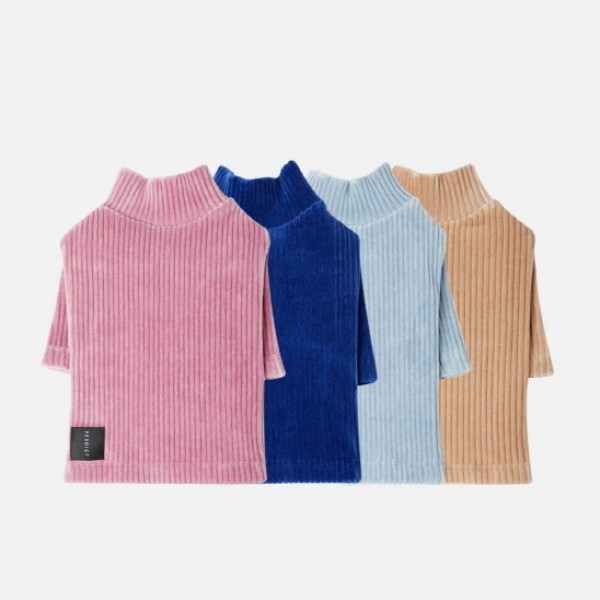 페오펫몰,페딕트 코듀로이 하이넥 티셔츠 스카이 (S~XL) [최저가]