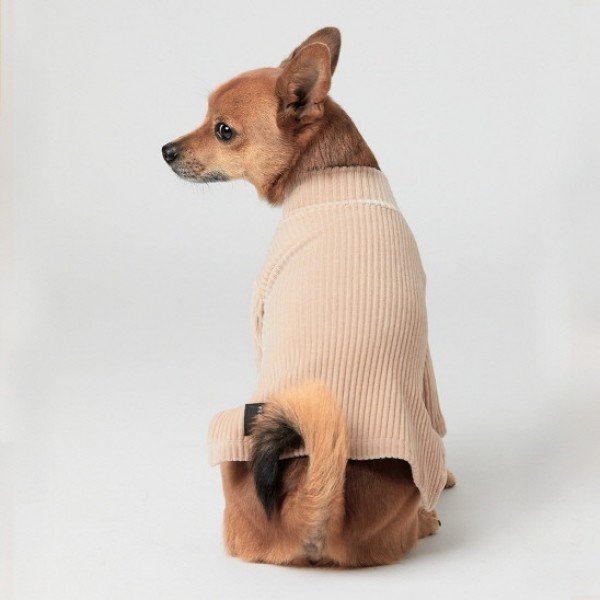 페오펫몰,페딕트 코듀로이 하이넥 티셔츠 베이지 (S~XL) [최저가]