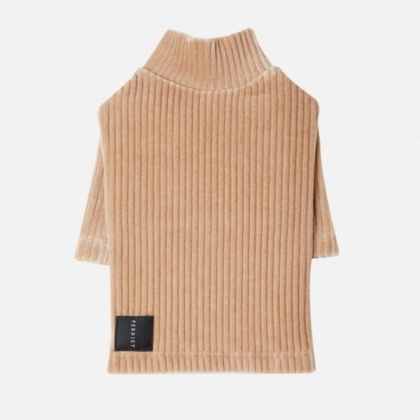 페오펫몰,페딕트 코듀로이 하이넥 티셔츠 베이지 (S~XL) [최저가]