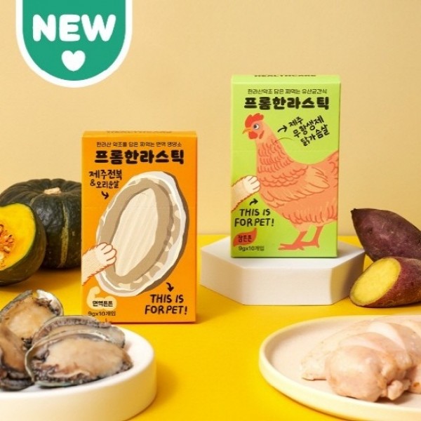 페오펫몰,프롬한라스틱 제주 전복 & 오리 순살 9g x 10p [최저가]