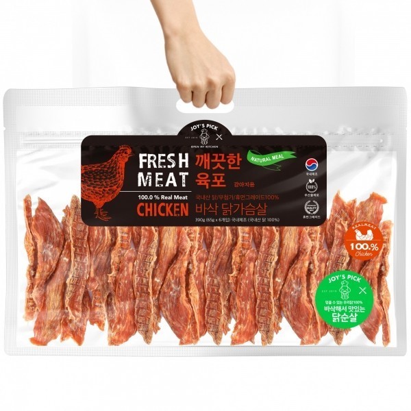 [오래오래프로젝트] 깨끗한 육포 바삭 닭가슴살 벌크형 (390g) [최저가]
