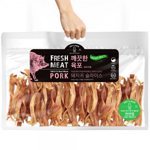 [오래오래프로젝트] 깨끗한육포 돼지귀 슬라이스 벌크형 (350g) [최저가]