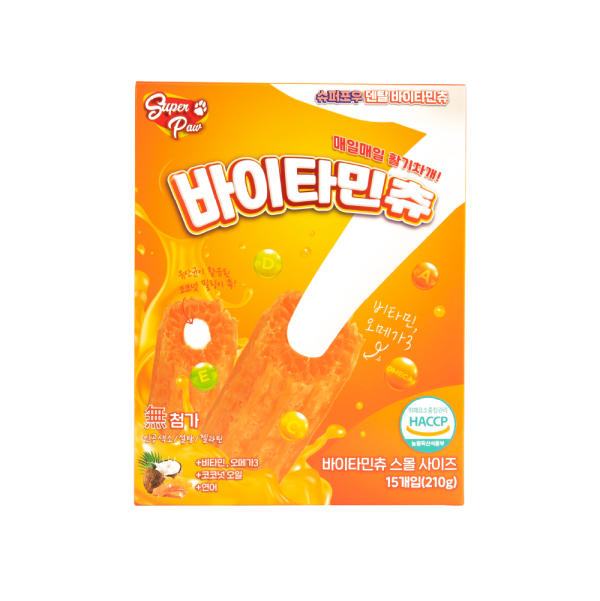 페오펫몰,[마일리지특가] 슈퍼포우 덴탈껌 바이타민츄 S 1P[100%]