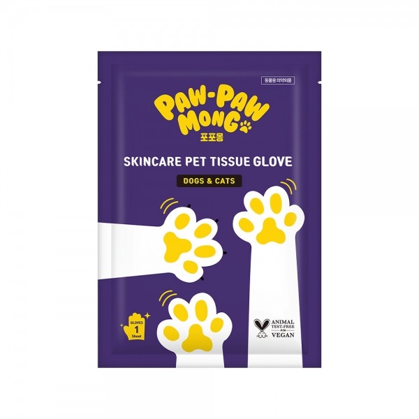 페오펫몰,[마일리지특가] 깨끗한나라 포포몽 반려동물 스킨케어 펫티슈 장갑형 1개[100%]