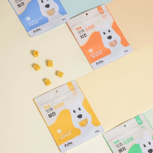 페오펫몰,[핏펫] 잇츄 소프트 4종 (밀크/펌킨/베지/치즈) 유산균 덴탈껌