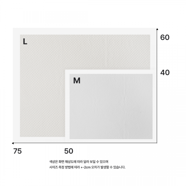 페오펫몰,[여름맞이특가][핏펫] 헤이테일 탈취강화 무표백 사막패드 배변패드 [표준형 M 50매 /대형 L 20매]