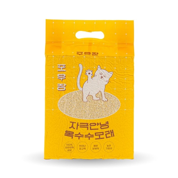 페오펫몰,[핏펫] 포우장 자극안녕 고양이 옥수수모래 7L