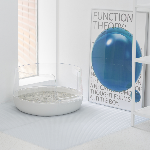 페오펫몰,[핏펫] 투명 캐치매트 고양이 화장실 사막화 방지 모래매트 (큐브/롱)