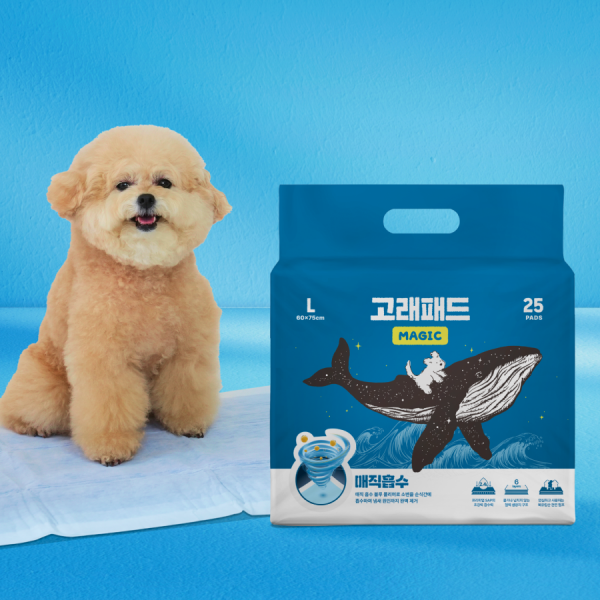 [꽃길특가][핏펫] 압도적인 흡수력 고래패드 매직흡수 강아지 배변패드[표준형/대형]