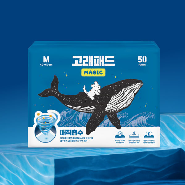 페오펫몰,[꽃길특가][핏펫] 압도적인 흡수력 고래패드 매직흡수 강아지 배변패드[표준형/대형]