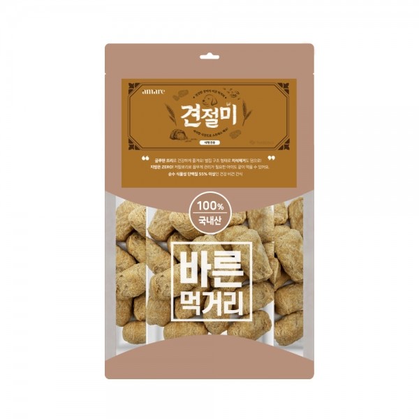 바른먹거리 강아지 식물성 단백질 저칼로리 간식 견절미 300g