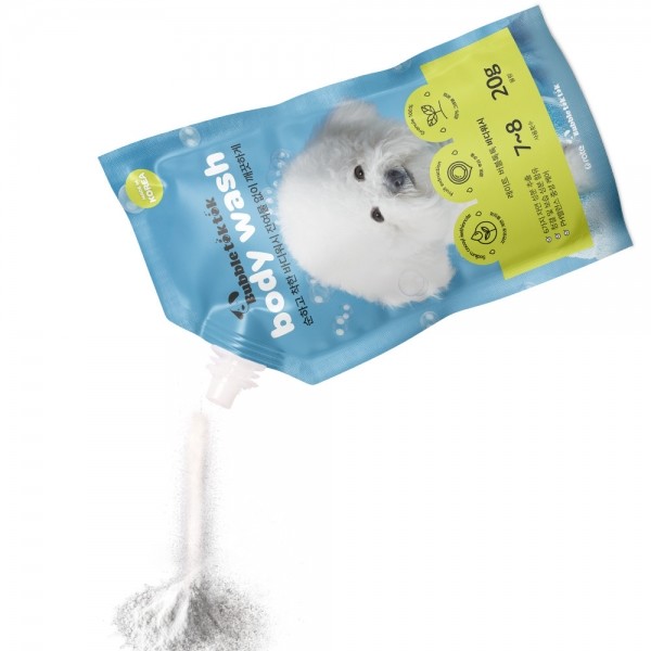 페오펫몰,레이트 강아지&고양이 반려동물 파우더 버블톡톡 샴푸 20g