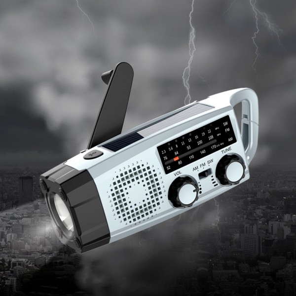 [테라톤] 디큐브 서바이복스 자가발전 태양광 재난 라디오 FM AM 단파 휴대용