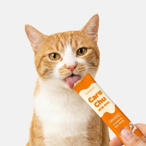 페오펫몰,[버디부] 케어츄 헤어볼 치킨&참치 40g (10g * 4ea)