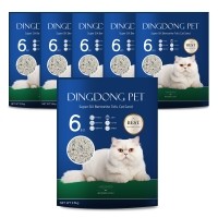 딩동펫 고양이 수퍼 식스 벤토나이트 두부 모래 2.5kg 6개