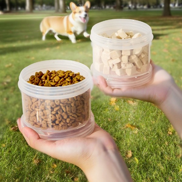 페오펫몰,딩동펫 반려동물 프리미엄 멀티 휴대용 3단 사료 간식통